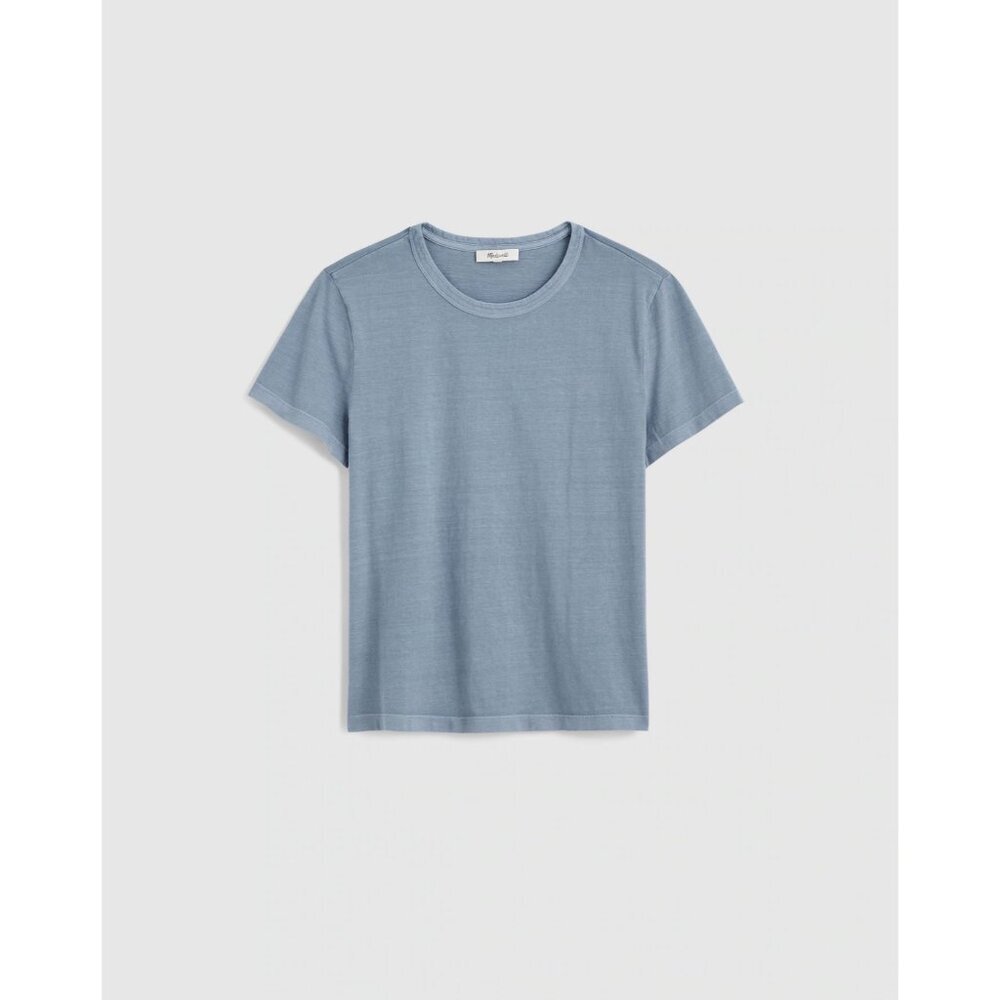 Madewell Cotton Perfect Crewneck Tee Allday Jersey~Size XXS~Ice Blue Top L15 30